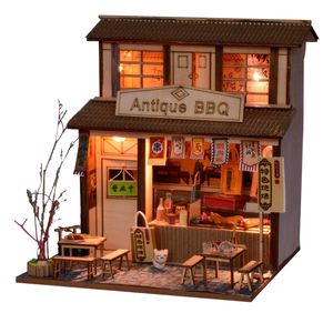 Architektur DIY Haus Cutebee DIY Miniatur mit Möbeln LED Modell Bausteine Spielzeug für Kinder Casa De Boneca Chinesische Volksarchitektur 220829