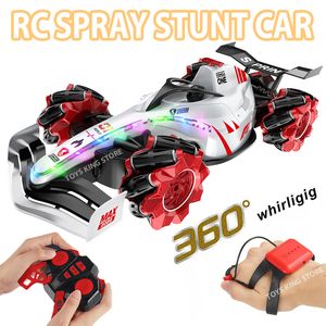 Electric RC Car Formula RC Remote Control 4WD High Speed ​​With Clorful Light Spray Drift Stunt Racing Vehicle Toys for Boys Gift Adults 220829