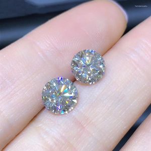 Loose Diamonds 2pcs 5 mm IJ kolor 0,5 karatowy laboratorium hodowlone Moissanite Stone doskonały okrągły krój VVS1 Diamentowy Pierścień Materiał na prezent dla kobiet