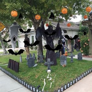 Altri articoli per feste per eventi Occhi luminosi di Halloween Decorazioni per pipistrelli Cartello da giardino Decorazioni per prati all'aperto Appeso Pipistrello nero spaventoso Grande pipistrello finto Decorazione spettrale 220829