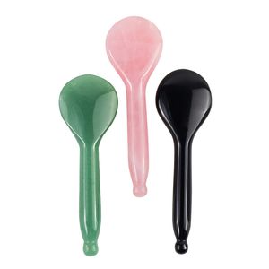 Skin Care Tools Face Massager Beauty Natural Stone Crystal Rose Quartz Gua Sha Facial Tool Massage Wand Head Neck Eye Acupuncture Pen Guasha Board