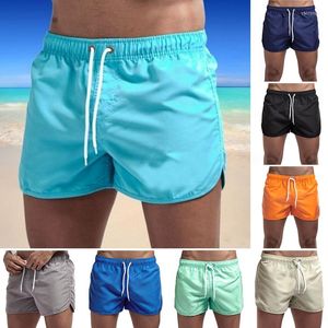 Shorts masculinos 13 cores de verão masculino praia de moda poliéster seco rápido boxer de quartil esportivo de várias cores