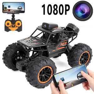 Electric/RC Car Electric RC Car Radio Controlled Car App Remote Control WiFi Camera HD RC 4WD Buggy SUV 1 18 RC S Electric Toys for Boys Climbing 220829 240314