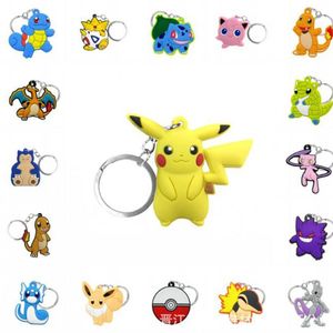 Toptan Karikatür Anime Keychain Moda PVC Key Ring Araba Kolye Tutucu Noel Partisi Hediye