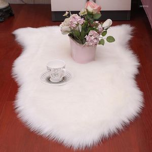 Carpets OIMG Fluffy Faux Fur Area Rugs Floor Sheepskin Shag 6cm Pile Modern Pink Hairy Carpet For Living Room Bedroom Home Decoration