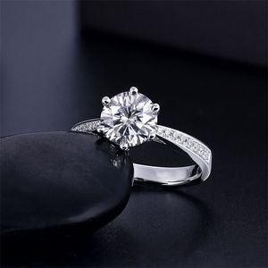 Wedding Rings 9k White Gold 1ct 2ct 3ct Single Row Diamond Round Brilliant Cut Engagement Anniversary 220829