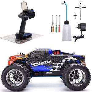 كهربائي RC Car Hsp 1 10 مقياس اثنين سرعتين على الطريق وحش الشاحنة نيترو غاز الطاقة 4WD التحكم عن بُعد مركبة سباق عالية الهواية 220829