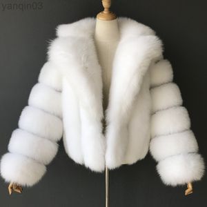 Women's fur Zadorin New Winter Mink Women Luxury Faux Thick Warm Lapels Long Sleeves Black White Fluffy Fur Coat L220829