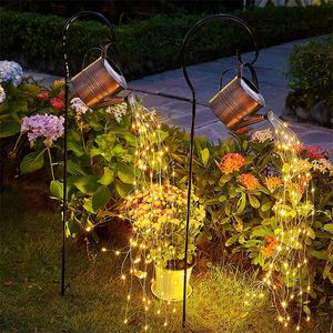 Altre forniture per feste di eventi 100200280 LED Cascata di vite String Lights Mazzo da giardino impermeabile Filo di rame Fata per albero di Natale all'aperto 220829