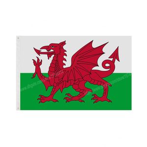 Wales Flag Welsh Dragon Banner UK Verenigd Koninkrijk Lion Crest Duits 90 x 150 cm 3 5 ft Custom Outdoor kan worden aangepast 224P