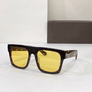 FT0711 Fausto блестящие Гавана винтажные желтые линзы Солнцезащитные очки Мужские очки Shades Occhiali da sole UV400 Очки с коробкой