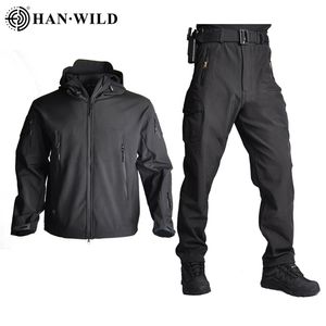 Outdoor Jackets Hoodies Hiking Jackets Shell Clothes Tactical Jacket Mens Suits Windbreaker Flight Pilot Hood Military Fleece Field Pants Army Clothing 220830