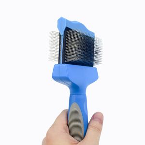 Dog Grooming Double Sided Pet Hair Trimmer Comb Brush Cat Fur Bristle Shedding Cleaning Massage Combs Hair Remover 20220830 E3