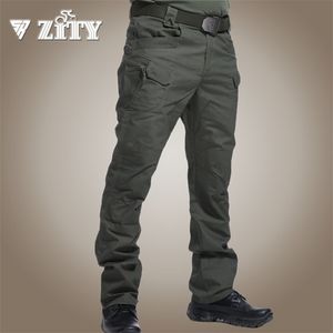 Mens Pants City Military Tactical SWAT Combat Army Trousers Many Pockets Waterproof Casual Cargo Sweatpants S5XL 220829