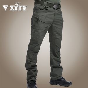 Mens Pants City Military Tactical Swat Combat Army Byxor Många fickor Vattentät casual last Sweatpants S5XL 220829