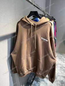 Paris Balencigaas balansiagalies bb xinxinbuy designers hoodies män kvinnor havsvåg broderi långärmad bomullsfleece khaki svart överdimensionerad s-2xl qtjx