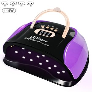 Nageltrockner, Licht, UV-LED, 114 W, 72 W, 54 W, 36 W, Nagellampe für Maniküre, schnelle Aushärtung, trocknendes Gel-Nagellack, Timer, automatischer Sensor, Maniküre-Werkzeuge 220829