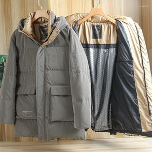 Men's Down Top Quality Brand 90%White Duck Jacket Men Thick Hooded Warm Waterproof Windproof Overcoat Thermal Winter Parka