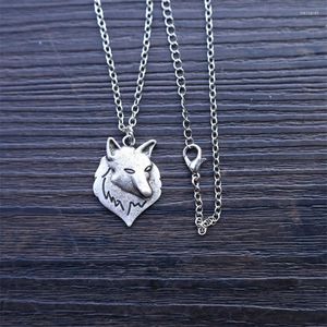 Kedjor 12st Fashion Men's Wolf Pendant Halsband Animal Amulet Jewelry Gift