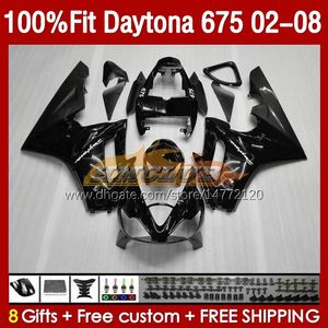 OEM FAIRINGS FￖR DAYTONA675 2002 2003 2004 2005 2006 2007 2008 BOODYWORK 148NO.69 DAYTONA 675 R CC 675R 02 03 04 05 06 07 08 675CC 02-08 INJEKTIONSFAIRING KIT GRￅ FLAMS