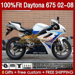 FATAￇￕES OEM PARA DAYTONA675 2002 2003 2004 2005 2006 2007 2008 Bodywork 148no.63 Daytona 675 R CC 675R 02 03 04 05 06 07 08 675cc 02-08 Kit de fada de inje￧￣o BLK BLK BLK BLK BLK BLK