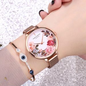 Wristwatches Relogio Feminino Women's Fashion Top Watches Casual Charm Flower Watch For Women Ladies London Quartz