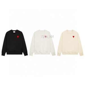 22FW Yeni Erkek Hoodies Aşk Kalp Nakış Uzun Kollu Sweatshirt Yüksek Sokak Erken Bahar Sonbahar Adam Kadınlar Katı Crewneck Külot Kazak Tjamwy083