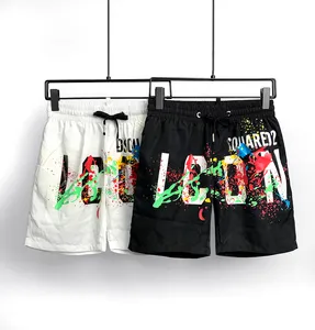 2022 New Men Swimwear Beach Shorts ICON Polyester Quick Dry Loose Thin Men Short Pants Five-point Sports Casual Floral Swimming Trunks Trousers