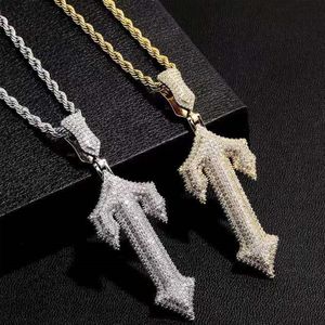 Trapstar Pendant Necklace Designer Jewelry Hip Hop Full Diamond Cuba Chain Men Neckor