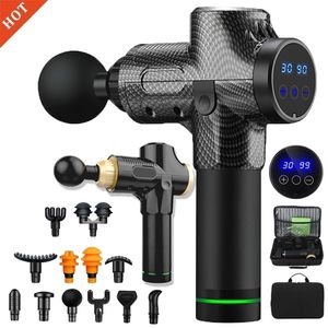 Massageador de corpo inteiro 30 Speed ​​Massage Gun Professional Electric Fascia Gun Músculo profundo Relaxe armas de massageador para fitness alívio da dor com bolsas 220829