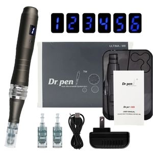 Tattoo Machine Professional Wired Dr pen M8 With Cartridges Derma Pen Skin Care Kit Acne Scar Removal Microneedle Home Use Beauty 220829