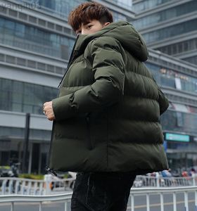 남자 재킷 남자 후드 겨울 슬림 겨울 슬림 캐주얼 자퀴 타스 새로운 패션 맨 두꺼운 따뜻한 착용 파카 짧은 와이너 크기 4xl l220830