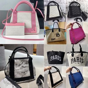 Navy Cabas City Tote Bag Los Angeles Luxurys Designers Paris Shopping Canvas Bag Moda Jumbo Grande Capacidade Bolsa Crossbady com Letra Bolsas de Ombro