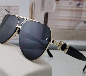 Óculos de sol estilo piloto masculino feminino armação de metal ponte dupla design 2022 óculos de sol masculino gafas com caixas acessórios