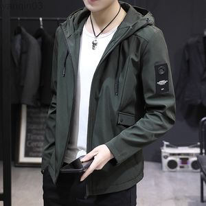 メンズジャケットフード付きカジュアルなスリムシャッケタニューファッション男性春秋の良い品質アウターウェアサイズ7xl l220830
