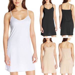 Vestidos casuais feminino Sling Solid Solid Dress Dress Sleeseless Casual Slip Under Dress Holiday Summer 220829