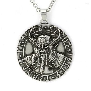 Colares de pingentes de filme de moda mito vikings odin god guerreiro colar de metal masculino