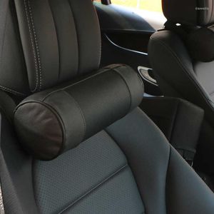 Seat Cushions Car Headrest Pillows Auto Safety Cylindrical Black Neck Support Cover Cushion Memory Bone Head Protector