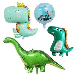 Christmas Decorations Large Lovely Crown Dinosaur Foil Balloons Tanystropheus Balloon Forest Party Theme Jungle Children Birthday Decor 220829