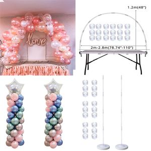 Christmas Decorations Table Balloon Arch Set Ballon Column Stand for Wedding Birthday Party Kids Balloons Accessories Decor ball 220829