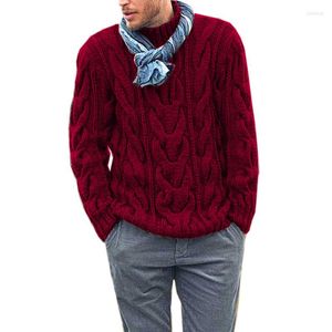 Men's Sweaters Winter Men's Clothing Brown Pullover Sweater Casual Soft Comfortable Thick Warmer Coat Hand-knitted Cool