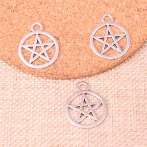 71pcs Charms star pentagram 24 24mm Antique Making pendant fit Vintage Tibetan Silver DIY Handmade Jewelry206r