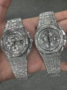 Luksusowe zegarki męskie zegarki zegarki Watchy Wysokiej jakości zegarki Mężczyźni Moissanite zegarek na zewnątrz zegarek Diamond Watch Montre Automatyczne zegarek mechaniczny 067