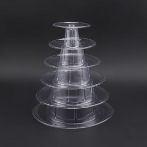 Formy do pieczenia 6 -warstwowe makarony wyświetlacza wieża plastikowa stojak na makaron kremówka ciasto ślubne narzędzie 220830
