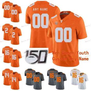 American College Football Wear Stitched Custom 11 Joshua Dobbs 12 JT Shrout 13 DeAndre Johnson 14 Eric Berry Tennessee Vrijwilligers College Men Women Youth Jersey
