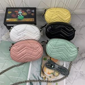 Designer-Schultertasche in Macaron-Farbe, Umhängetaschen, klassische Umhängetasche mit Kettenreißverschluss, Kamera-Handtasche mit Box