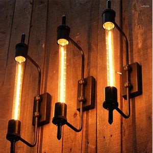 V￤gglampor dekor belysningsr￶r lampa loft retro steampunk ljus f￶r vardagsrum sovrum hallbelysning industrirum