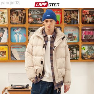 남자 재킷 Lappster Men Harajuku 큰 주머니 거품 겨울 2022 스트리트웨어 Desginer Parka Pair 한국 버퍼 L220830