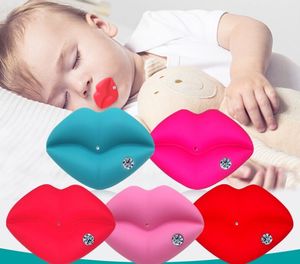 Lip Color Pacifier Silicone Funny Nipple Dummy Baby Soother Joke Prank Toddler Orthodontic Nipples Teether Baby Christmas