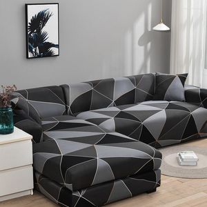 Chair Covers Geometric Elastic Sofa Cover Slipcover For Living Room 1/2/3/4 Seater Sectional L-Shaped Corner Armchair Couch